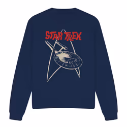 Star Trek Unisex Adult Ship Symbol Sweatshirt - XXL, Navy