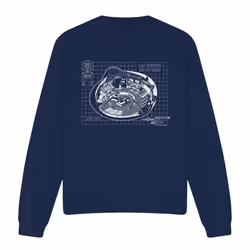 Star Trek Unisex Adult Bridge Print Sweatshirt - M, Navy