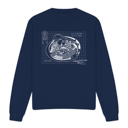 Star Trek Unisex Adult Bridge Print Sweatshirt - M, Navy