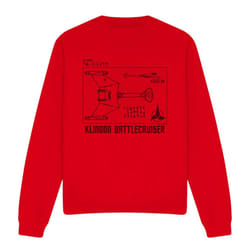Star Trek Unisex Adult D7 Diagram Sweatshirt - S, Red