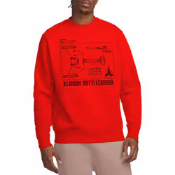Star Trek Unisex Adult D7 Diagram Sweatshirt - S, Red