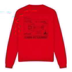 Star Trek Unisex Adult D7 Diagram Sweatshirt - M, Red