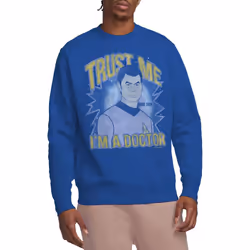 Star Trek Unisex Adult Doctor Sweatshirt - S, Royal Blue