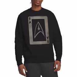 Star Trek Unisex Adult The Original Series Ace Sweatshirt - XXL, Black