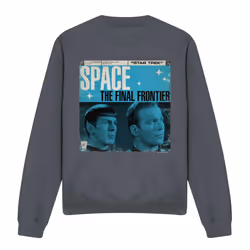 Star Trek Unisex Adult Final Frontier Cover Sweatshirt - XL, Charcoal