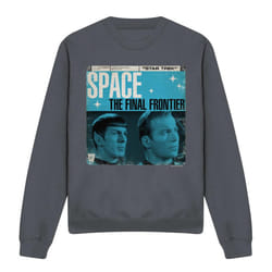 Star Trek Unisex Adult Final Frontier Cover Sweatshirt - XXL, Charcoal
