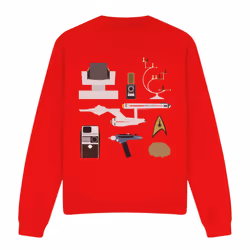 Star Trek Unisex Adult The Original Series Gift Set Sweatshirt - XL, Red