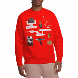 Star Trek Unisex Adult The Original Series Gift Set Sweatshirt - XL, Red