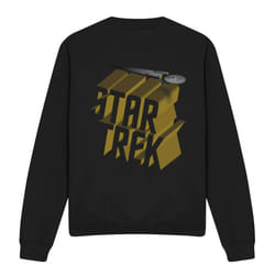 Star Trek Unisex Adult 3D Logo Sweatshirt - S, Black