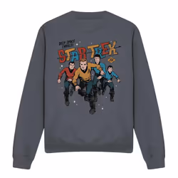 Star Trek Unisex Adult Deep Space Thrills Sweatshirt - S, Charcoal