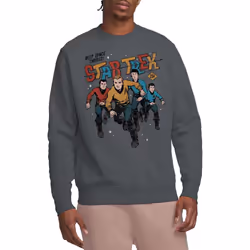 Star Trek Unisex Adult Deep Space Thrills Sweatshirt - S, Charcoal
