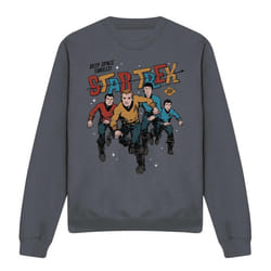 Star Trek Unisex Adult Deep Space Thrills Sweatshirt - XXL, Charcoal