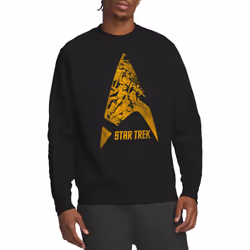 Star Trek Unisex Adult Delta Crew Sweatshirt - M, Black