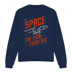 Star Trek Unisex Adult Space Travel Sweatshirt - S, Navy