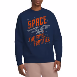 Star Trek Unisex Adult Space Travel Sweatshirt - XXL, Navy