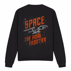Star Trek Unisex Adult Space Travel Sweatshirt - S, Black