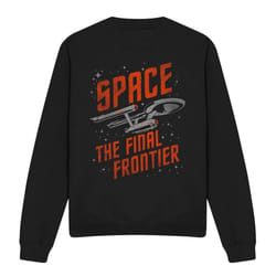 Star Trek Unisex Adult Space Travel Sweatshirt - S, Black