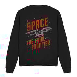Star Trek Unisex Adult Space Travel Sweatshirt - XXL, Black