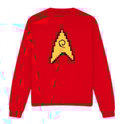Star Trek Unisex Adult Engineering 8-Bit Sweatshirt - S, Red