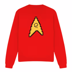 Star Trek Unisex Adult Engineering 8-Bit Sweatshirt - XXL, Red