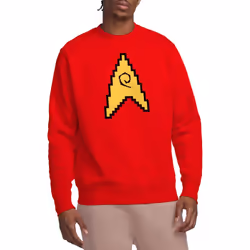 Star Trek Unisex Adult Engineering 8-Bit Sweatshirt - XXL, Red