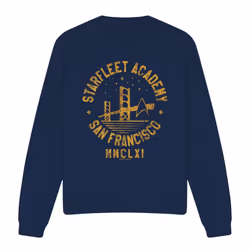 Star Trek Unisex Adult Bridge Collegiate Sweatshirt - XXL, Navy