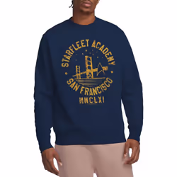 Star Trek Unisex Adult Bridge Collegiate Sweatshirt - XXL, Navy