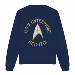 Star Trek Unisex Adult Collegiate Sweatshirt - XXL, Navy