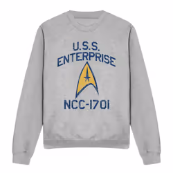 Star Trek Unisex Adult Collegiate Arch Sweatshirt - S, Sport Heather