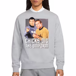 Star Trek Unisex Adult Chicks Dig Sweatshirt - S, Sport Heather