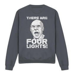 Star Trek Unisex Adult Four Lights Sweatshirt - XL, Charcoal