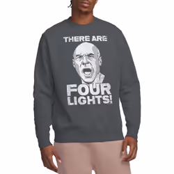 Star Trek Unisex Adult Four Lights Sweatshirt - XL, Charcoal