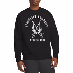 Star Trek Unisex Adult Fencing Club Sweatshirt - S, Black