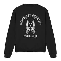Star Trek Unisex Adult Fencing Club Sweatshirt - XXL, Black