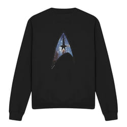 Star Trek Unisex Adult Galactic Shield Sweatshirt - M, Black