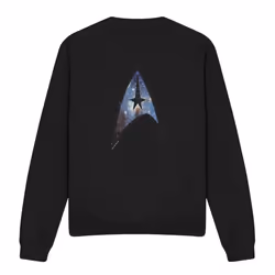 Star Trek Unisex Adult Galactic Shield Sweatshirt - XL, Black