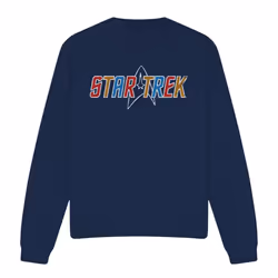 Star Trek Unisex Adult Logo Sweatshirt - S, Navy