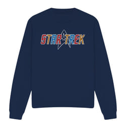 Star Trek Unisex Adult Logo Sweatshirt - S, Navy