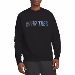 Star Trek Unisex Adult Space Logo Sweatshirt - S, Black