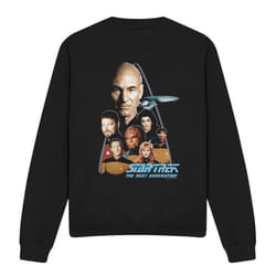 Star Trek Unisex Adult The Next Generation Sweatshirt - S, Black
