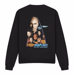 Star Trek Unisex Adult The Next Generation Sweatshirt - XXL, Black