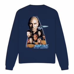 Star Trek Unisex Adult Next Generation Crew Sweatshirt - M, Navy