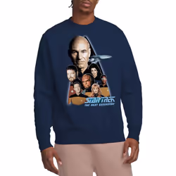 Star Trek Unisex Adult Next Generation Crew Sweatshirt - M, Navy
