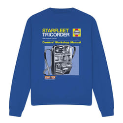 Star Trek Unisex Adult Tricorder Manual Sweatshirt - XL, Royal Blue