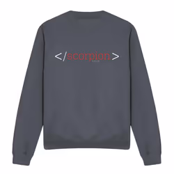 Scorpion Unisex Adult Logo Sweatshirt - L, Charcoal