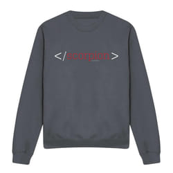 Scorpion Unisex Adult Logo Sweatshirt - L, Charcoal