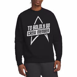 Star Trek Unisex Adult The Next Generation Crew Member Sweatshirt - M, Black