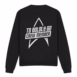 Star Trek Unisex Adult The Next Generation Crew Member Sweatshirt - XXL, Black