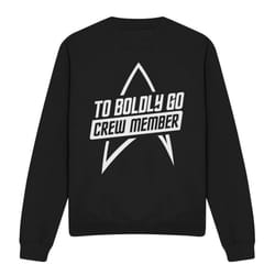 Star Trek Unisex Adult The Next Generation Crew Member Sweatshirt - XXL, Black