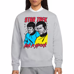 Star Trek Unisex Adult Kirk & Spock Sweatshirt - S, Sport Heather